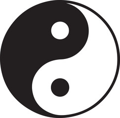 Yin yang symbol representing ancient chinese philosophy and harmony