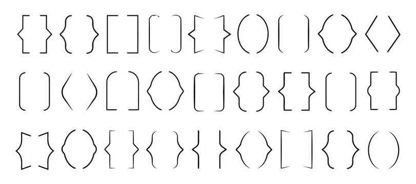 Collection of different bracket types curly parenthesis square angle brace signs and symbols for text formatting exactly two hundred characters in length