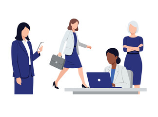 Fototapeta premium Businesswoman Presentation Vector Illustration – Corporate Office Professional at Work