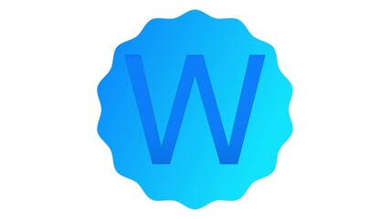 Professional animation of the letter W in a modern visual style. Perfect for education, alphabet concepts, typography visuals, branding videos and creative motion design use.