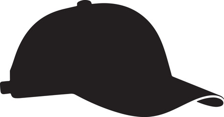 Black baseball cap silhouette