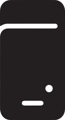 Smartphone silhouette with distinctive design elements