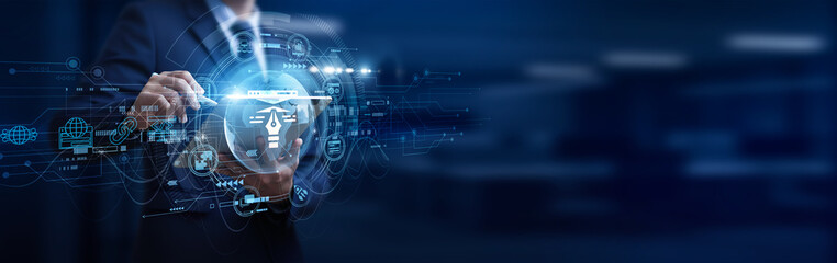 Web Design, UX designer using digital tablet online connect Web Design creating responsive...