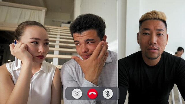 Focused students connect through online calls with teachers. They exchange ideas, tackling various subjects while bridging cultural differences and learning styles.