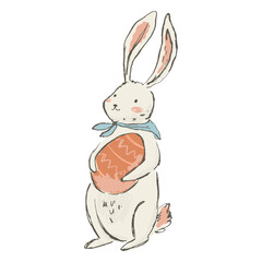 Obraz premium Cute easter bunny illustration