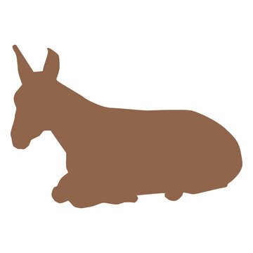 Nativity scene donkey silhouette