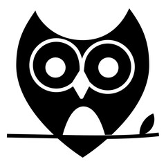 Obraz premium Pointy ears owl black