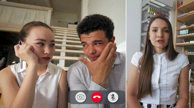 Students and teachers connect through a split screen, sharing focused moments during an online learning session. Expressions reveal dedication and concentration.