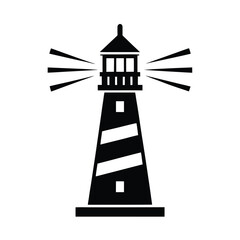 Lighthouse Beacon Logo Icon Vector Illustration