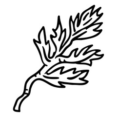 Obraz premium Poppy flower stem stroke