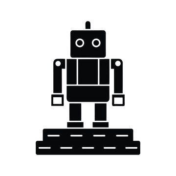 Palletizer Robot Logo Icon Vector Illustration