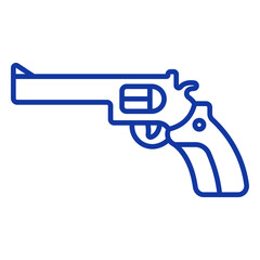 Obraz premium Revolver police stroke