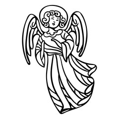 Fototapeta premium Smiling angel mandala