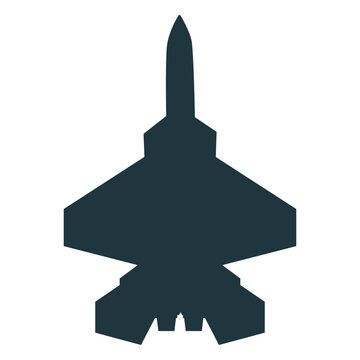 Airplane flat aircraft top view silhouette