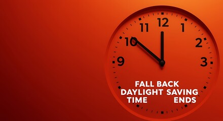 Fall Back Daylight Saving Time Clock