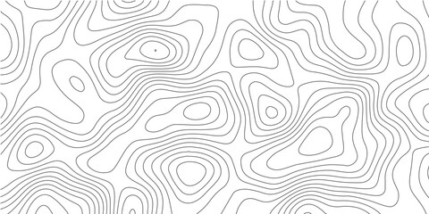 Abstract Topographic Contour Lines Background with Overlapping Elevation Curves and Black and White Topographic Map Abstract Pattern Vector illustration.

