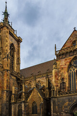 Alsacian gothic church in Colmar