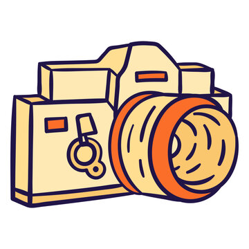 Pink camera illustration