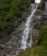 View of waterfall in Val di Genova in Trentino Alto Adige	
