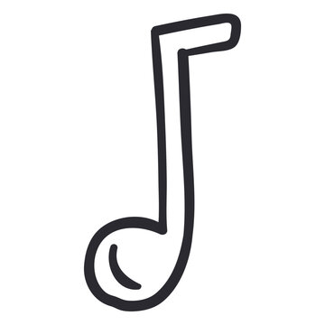 Isolated quaver stroke