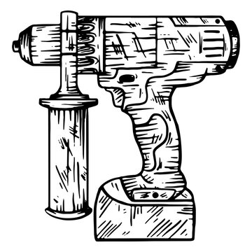 Construction perforator hand drawn