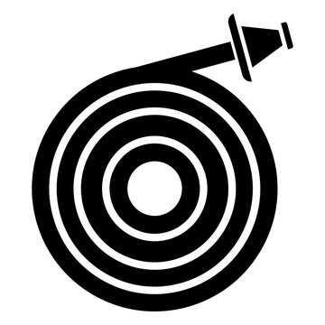 Fire hose icon silhouette