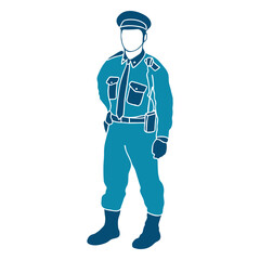 Obraz premium Cop policeman law illustration