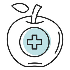 Fototapeta premium Apple symbol hospital