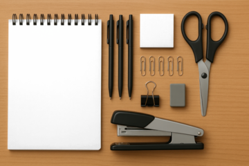 Stylish stationery mockup layout, transparent design