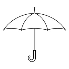 Simple open umbrella stroke © Vexels