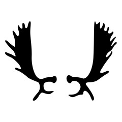 Obraz premium Moose antler silhouette