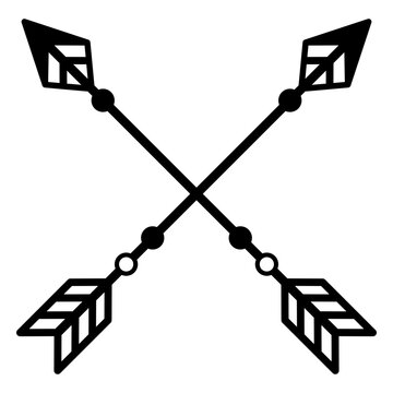 Indian tribe crossed arrow decorations