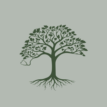 Tree with stethoscope