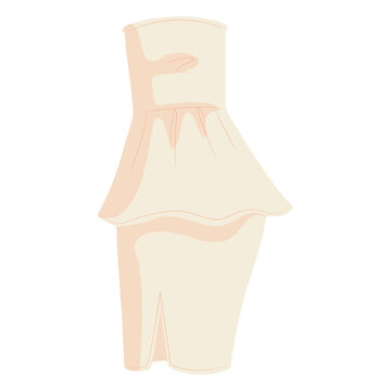 Outfit female peplum dress illustration