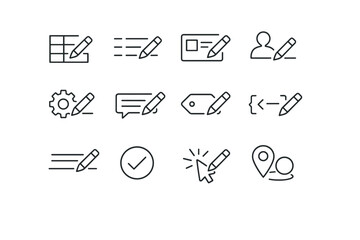 Clarity vector item table interaction card edit cue metadata icon generation image