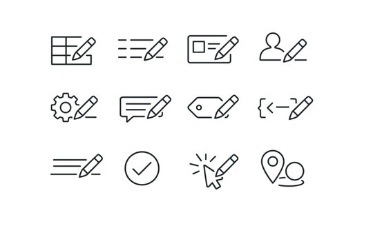 Clarity vector item table interaction card edit cue metadata icon generation image