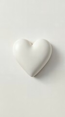 Obraz premium white heart on a white background