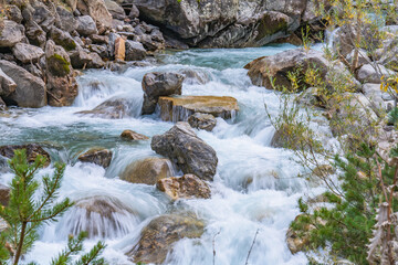 mountain river in autumn