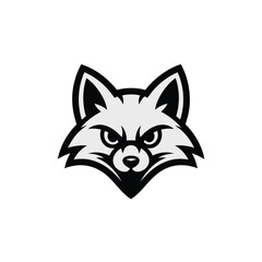 Animal Fox head mascot silhouette
