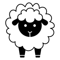 Fototapeta premium Cute sheep stroke