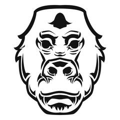Gorilla head high contrast