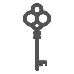Vintage simple key silhouette