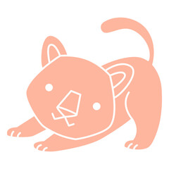 Cougar stretching cut-out © Vexels