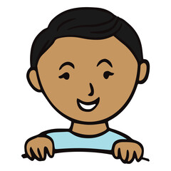 Obraz premium Smiling boy flat