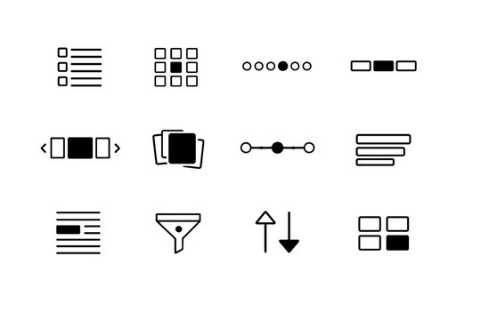 Timeline results gallery image vector pagination simple page slideshow icon generation carousel