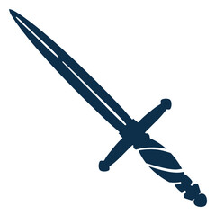 Fototapeta premium Blue sword cut out