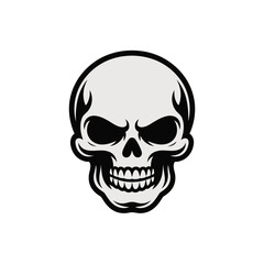 Obraz premium Human skull mascot silhouette