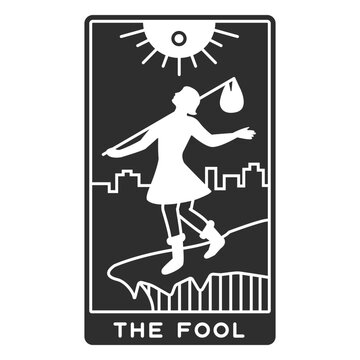 Tarot card the fool cut out