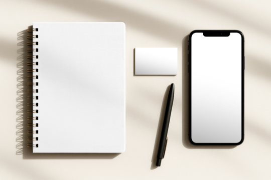 Elegant stationery branding mockup, transparent design - Powered by Adobe