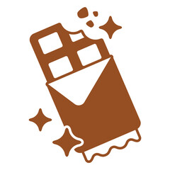 Sparkly chocolate bar cut out